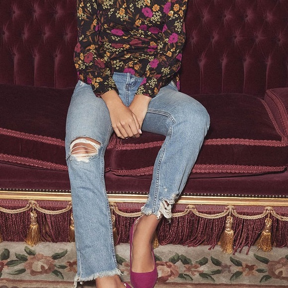 Free People Chewed Up Straight Leg Jeans - Picture 2 of 7